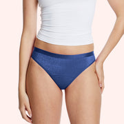 Teens First Luxe Period Bikini Brief - Denim Glitter