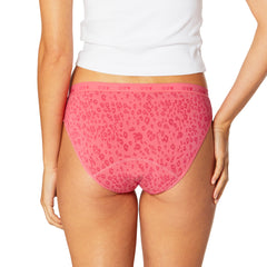 Teens Period Bikini Brief 2 Pack - Black & Strawberry Leopard