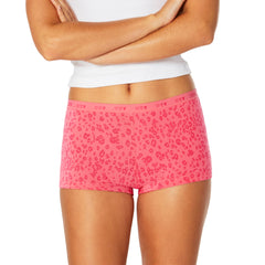 Teens Period Shortie Brief 2 Pack - Black & Strawberry Leopard