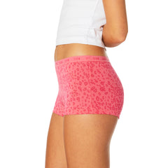 Teens Period Shortie Brief 2 Pack - Black & Strawberry Leopard