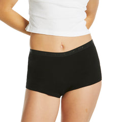 Teens Period Shortie Brief 2 Pack - Black & Strawberry Leopard